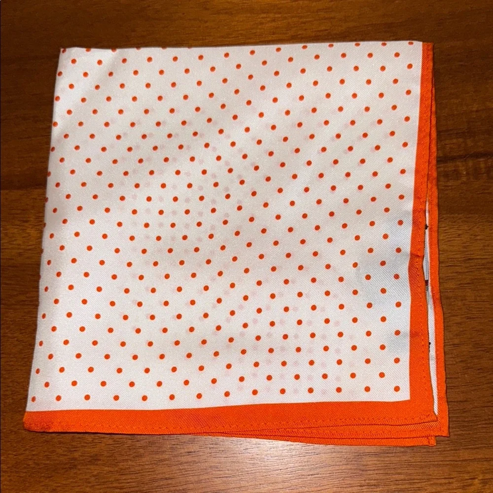 Orange Polka Dot Handkerchief